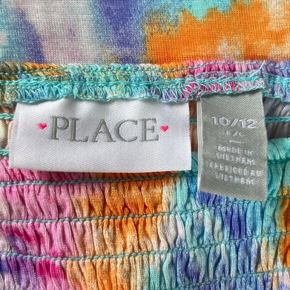 The Childrens Place Tie-Dye Smocked Dress Girls Size Large Multicolor New - Picture 5 of 8